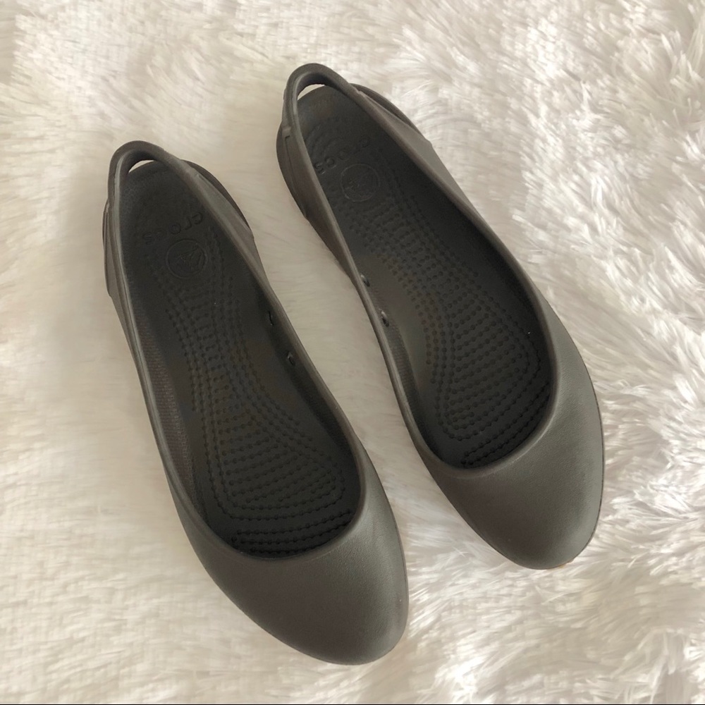 Crocs Brown  Flats Size 6